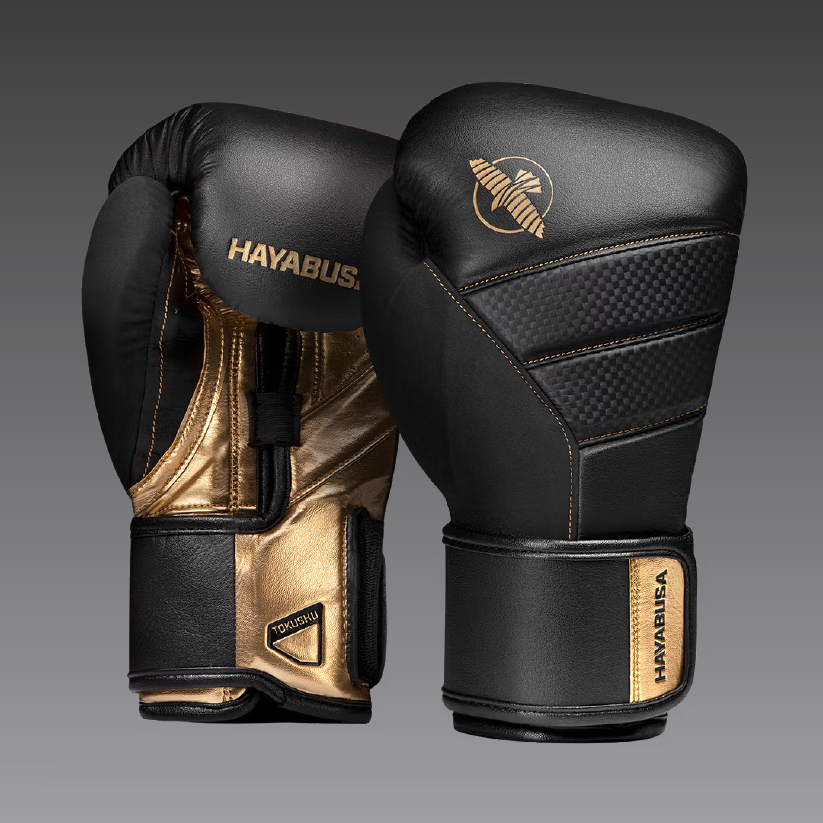 Hayabusa T3 Boxing Gloves black gold 1 Hayabusa T3 Black/Gold - Слика 1
