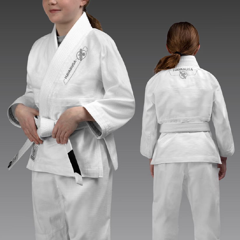 Hayabusa Essential Kids Gi Bela 1 Hayabusa Essential Kids Gi - Слика 1